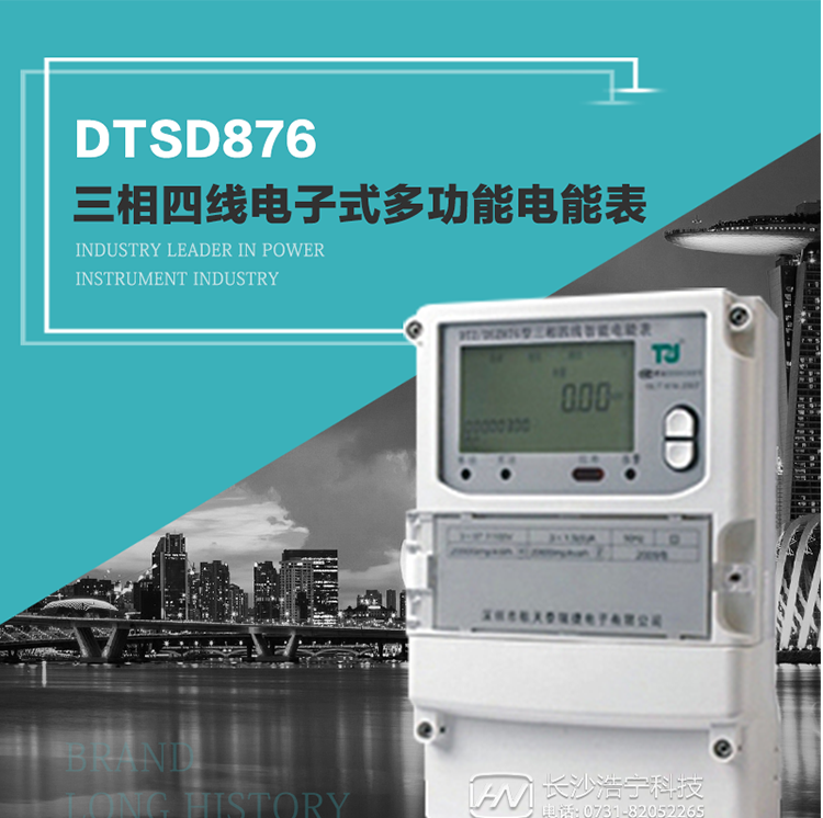 產品介紹
     DTSD876多功能電能表性能指標符合GB/T17215.322-2008《交流電測量設備　特殊要求第22部分：0.2S級和0.5S級靜止式有功電能表》、GB/T17215.323-2008《交流電測量設備　特殊要求第23部分：2級和3級靜止式無功電能表》和DL/T 614–2007《多功能電能表》標準，其通信符合DL/T645–2007《多功能電能表通信協議》的要求，并兼容DL/T645–1997《多功能表通信規約》的要求，可根據功能定制需求符合多功能電能表的各項技術要求。
